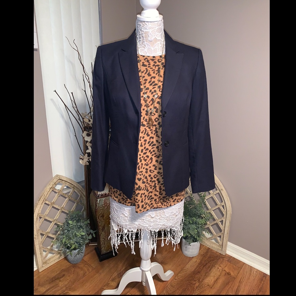 Jones NY Stretch Navy Blazer